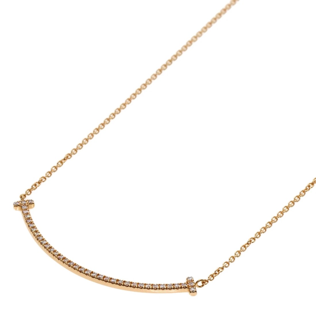 TIFFANY&CO. T SMILE SMALL DIAMOND NECKLACE (1 of 3)