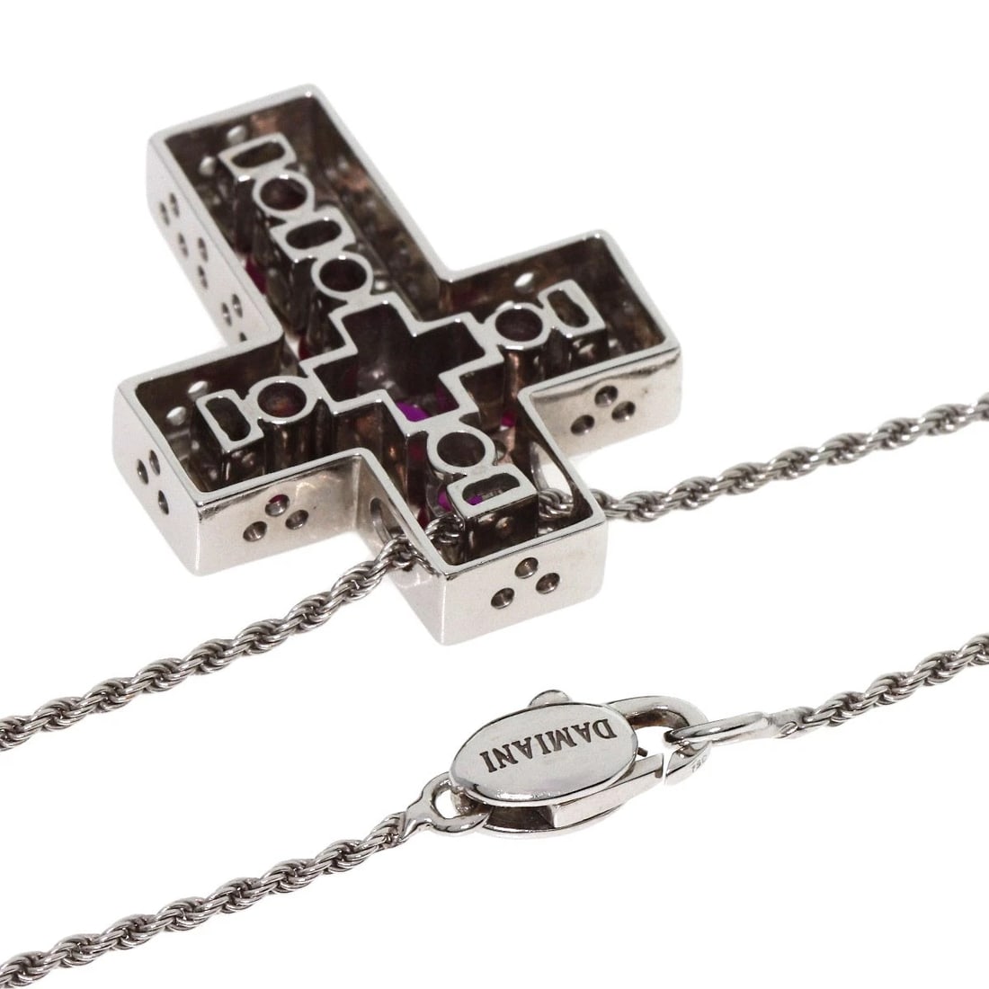 DAMIANI BELLE EPOQUE RUBY DIAMOND M NECKLACE - 2