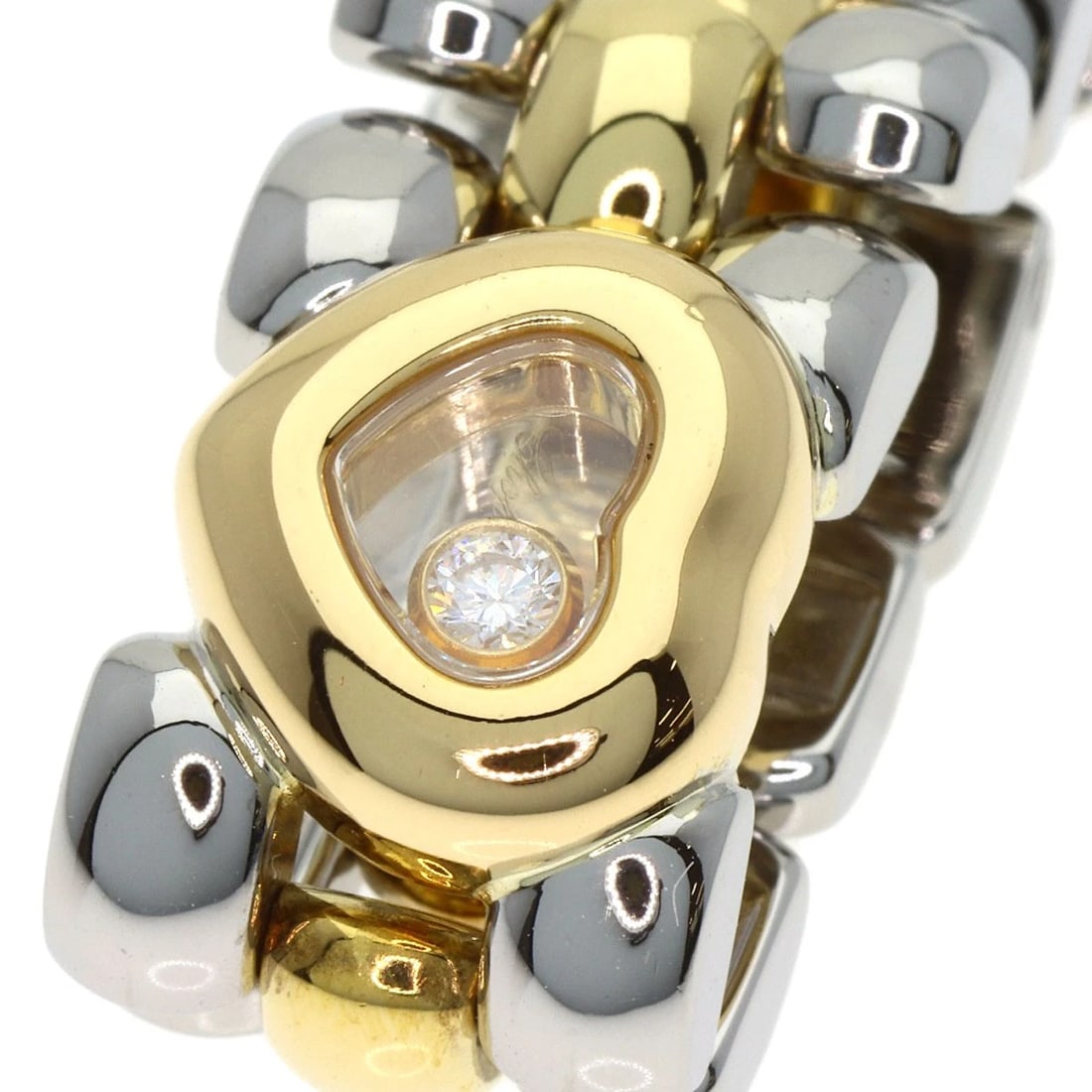 CHOPARD HAPPY DIAMOND HEART RING K18 YELLOW GOLD (1 of 3)
