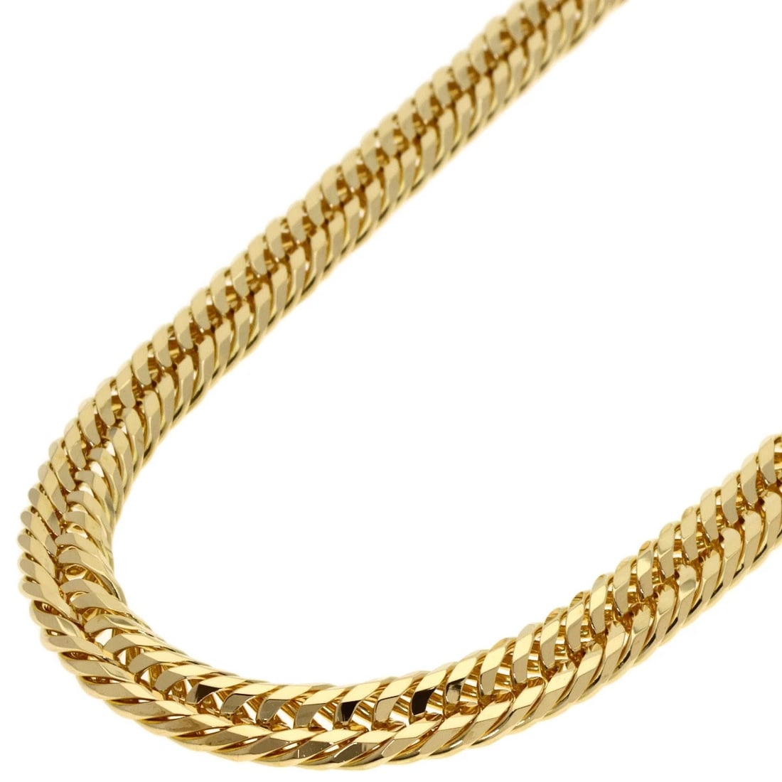 CURB CHAIN KIHEI 6-SIDED TRIPLE NECKLACE K18 YELLOW GOLD: Curb chain Kihei 6-sided triple Necklace K18 Yellow Gold Brand: SELECT JEWELRY Type: Necklace Material: K18 Yellow Gold, Color: Exterior Color Gold Size: Chain Length:23.6inch/60cm Chain