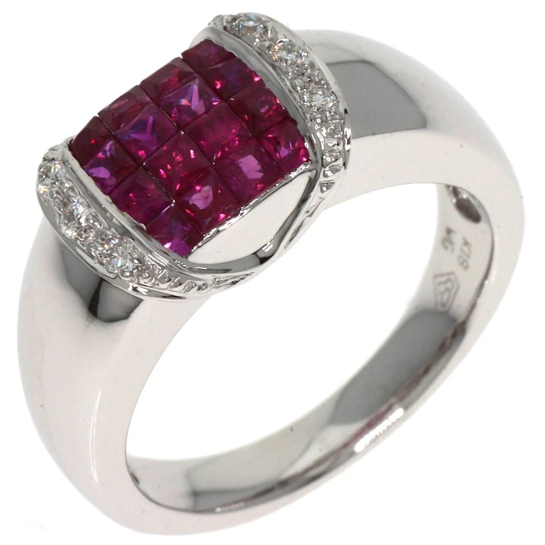 LES ESSENTIALS MYSTERY SETTING RUBY DIAMOND RING - 2