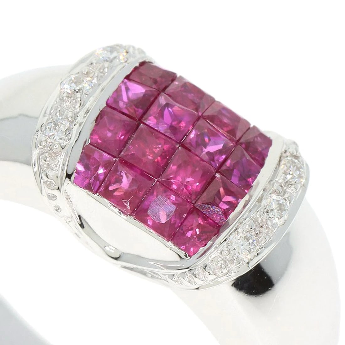 LES ESSENTIALS MYSTERY SETTING RUBY DIAMOND RING - 6