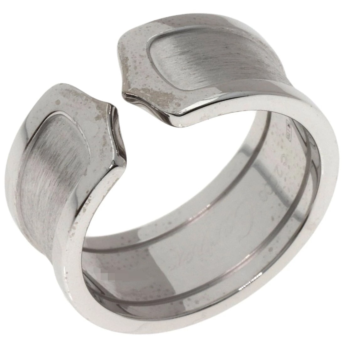 CARTIER C2 RING LM RING K18 WHITE GOLD: CARTIER C2 ring LM Ring K18 White Gold Brand: CARTIER Type: Ring Material: K18 White Gold, Color: Exterior Color Silver Size: 9.25 (US) Accessories: None Accessories Notice: When purchasing
