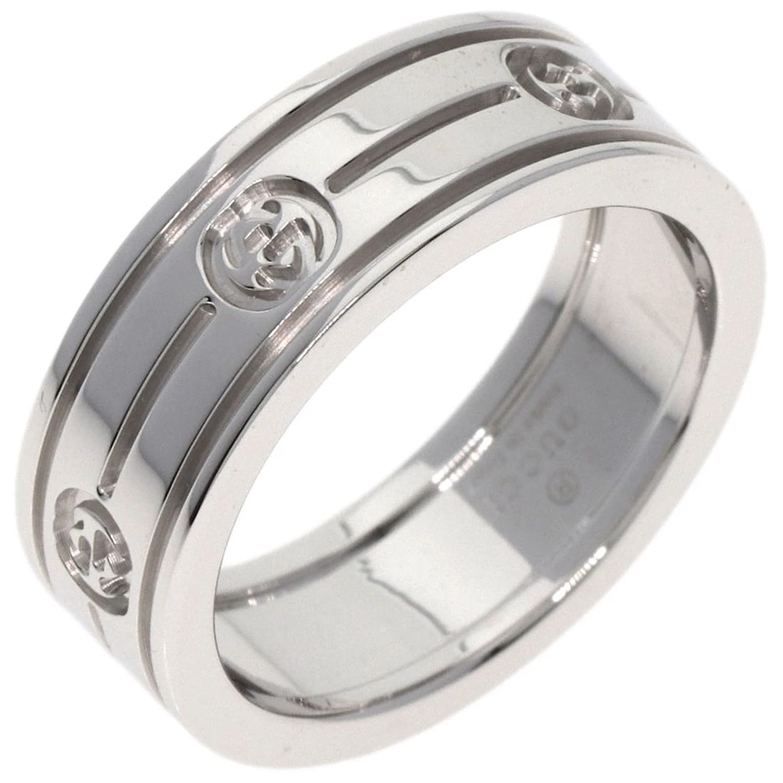 GUCCI INTERLOCKING RING K18 WHITE GOLD - 2