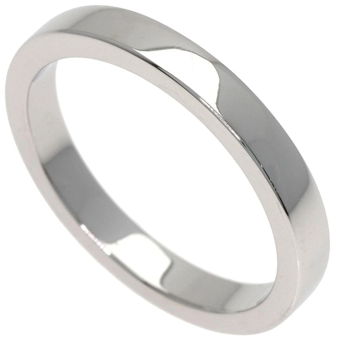 BVLGARI FLAT BAND RING PLATINUM PT950: BVLGARI Flat band Ring Platinum PT950 Brand: BVLGARI Type: Ring Material: Platinum PT950, Color: Exterior Color Silver Size: 7.25 (US) Accessories: None Accessories Notice: When purchasing