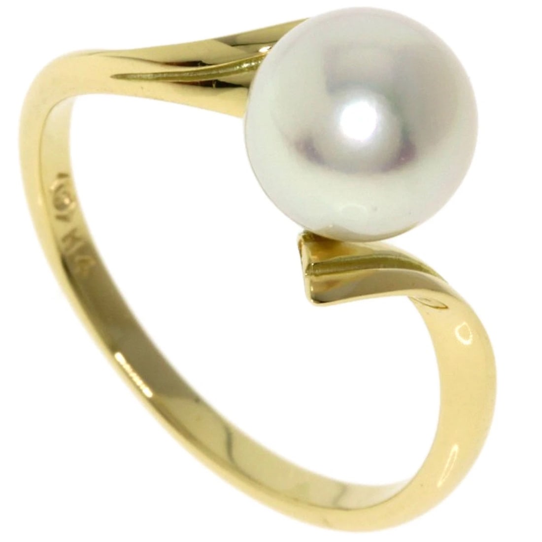 MIKIMOTO PEARL PEARL RING K14 YELLOW GOLD: MIKIMOTO Pearl Pearl Ring K14 Yellow Gold Brand: MIKIMOTO Type: Ring Material: K14 Yellow Gold, Color: Exterior Color Gold Size: 6 (US) Accessories: None Accessories Notice: When purchasing