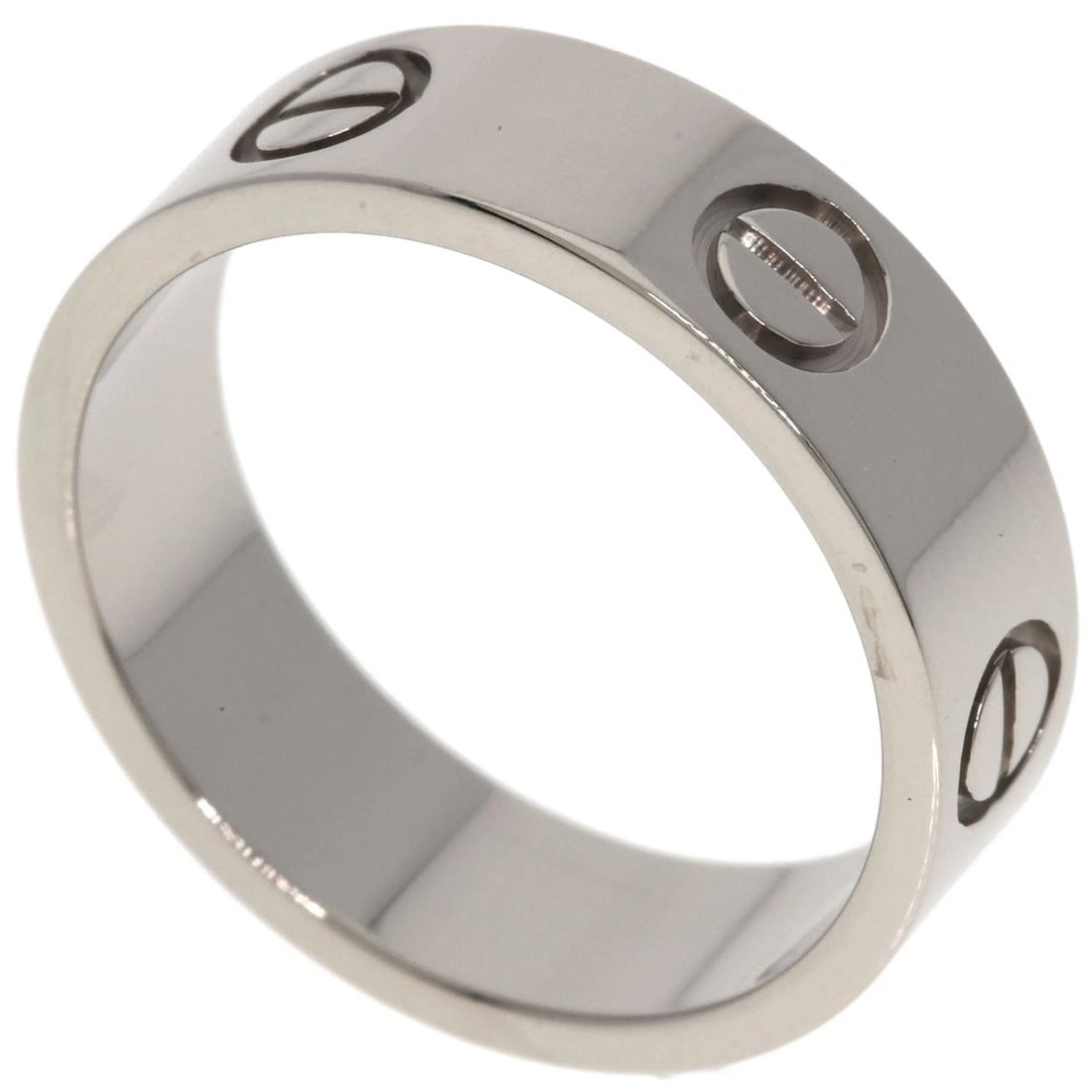 CARTIER LOVE RING RING K18 WHITE GOLD: CARTIER love ring Ring K18 White Gold Brand: CARTIER Type: Ring Material: K18 White Gold, Color: Exterior Color Silver Size: 6.25 (US) Accessories: None Accessories Notice: When purchasing