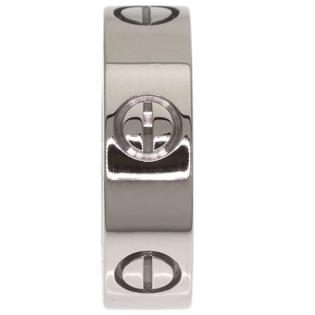 CARTIER LOVE RING RING K18 WHITE GOLD: CARTIER love ring Ring K18 White Gold Brand: CARTIER Type: Ring Material: K18 White Gold, Color: Exterior Color Silver Size: 5.25 (US) Accessories: None Accessories Notice: When purchasing