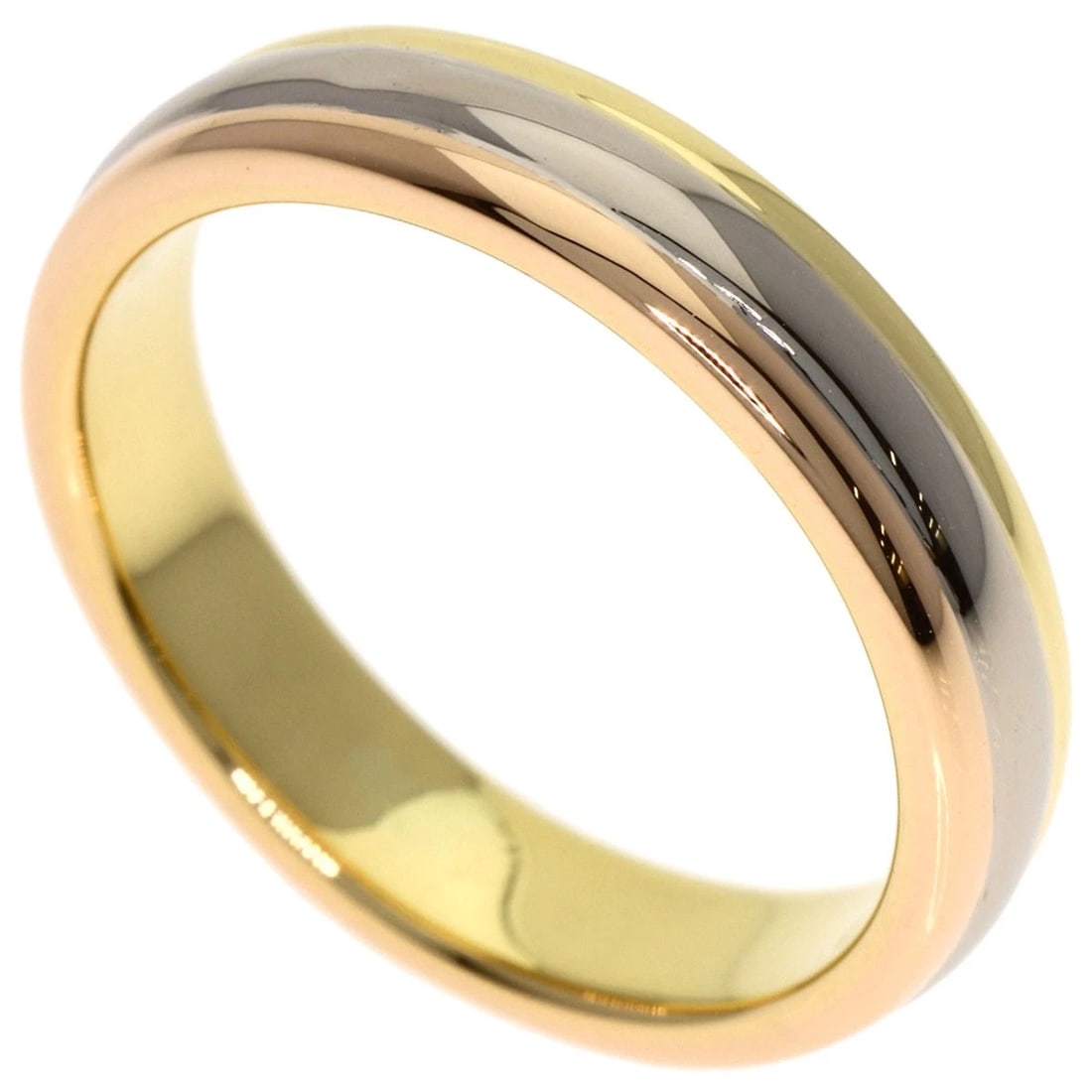 CARTIER THREE-COLOR WEDDING RING K18 YELLOW GOLD: CARTIER Three-Color Wedding Ring K18 Yellow Gold Brand: CARTIER Type: Ring Material: K18 Yellow Gold/18K Pink Gold/K18 White Gold, Color: Exterior Color Gold Size: 6.75 (US) Accessories: None