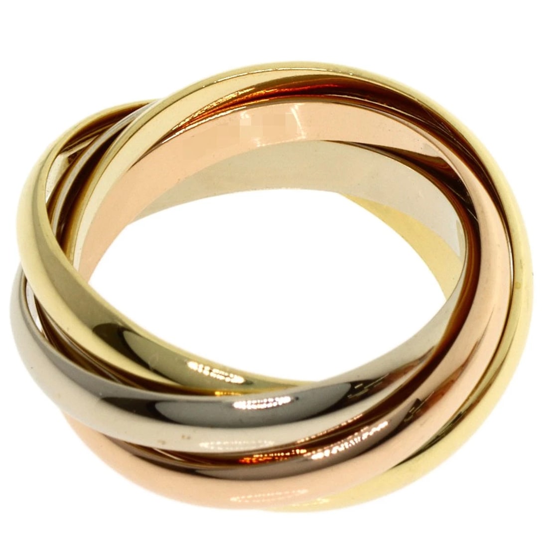 CARTIER TRINITY RING K18 YELLOW GOLD K18 WHITE GOLD: CARTIER Trinity Ring K18 Yellow Gold K18 White Gold Brand: CARTIER Type: Ring Material: K18 Yellow Gold, Color: Exterior Color Gold Size: 4.5 (US) Accessories: None Accessories Notice: When