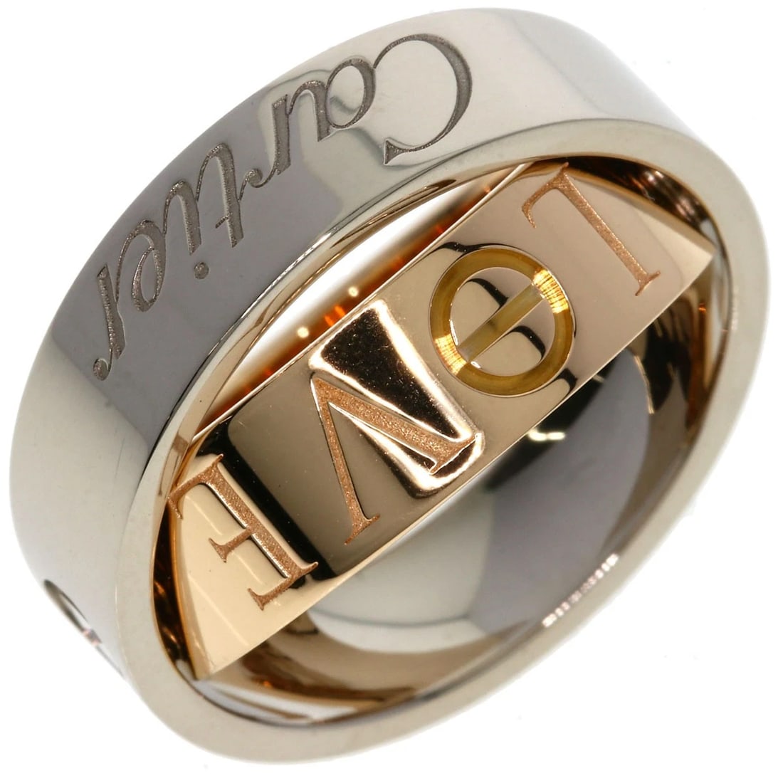 CARTIER SECRET LOVE RINGRING K18 PINK GOLD K18 WHITE GOLD: CARTIER Secret love ringRing K18 Pink Gold K18 White Gold Brand: CARTIER Type: Ring Material: K18 Pink Gold/K18 White Gold, Color: Exterior Color Gold Size: 5.75 (US) Accessories: None Acc