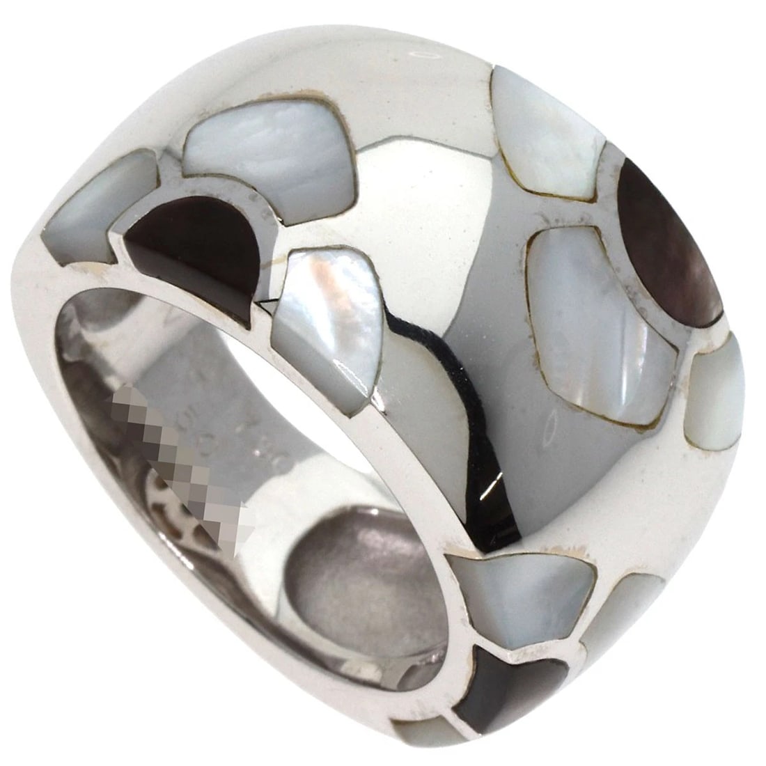 VAN CLEEF & ARPELS MARKETRY RING K18 WHITE GOLD: Van Cleef & Arpels Marketry Ring K18 White Gold Brand: Van Cleef & Arpels Type: Ring Material: K18 White Gold, Color: Exterior Color Silver Size: 5.25 (US) Accessories: None Accessories No