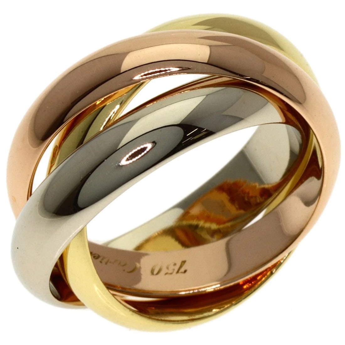 CARTIER TRINITY RING K18 YELLOW GOLD K18 WHITE GOLD (1 of 3)