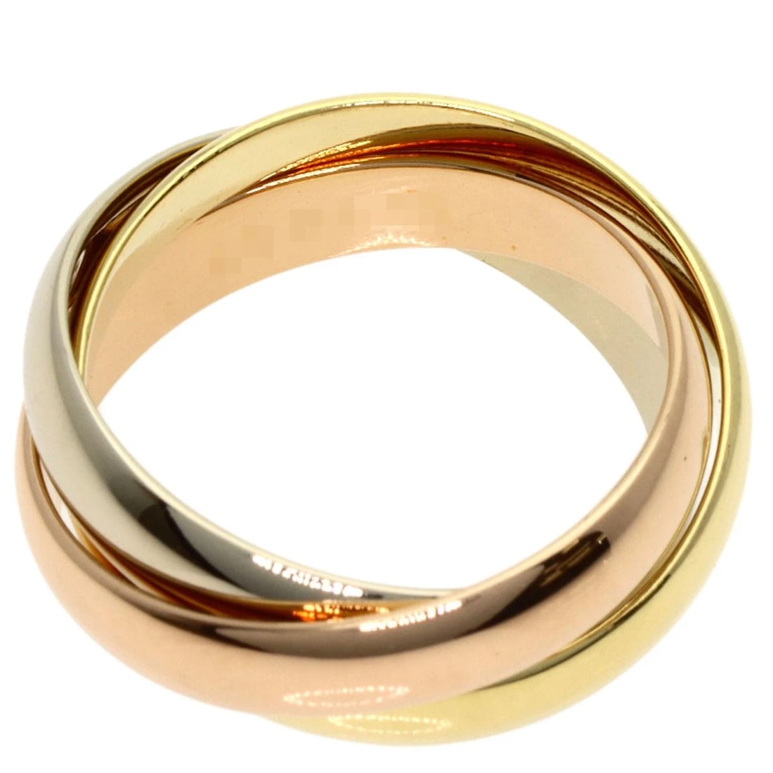 CARTIER TRINITY RING K18 YELLOW GOLD K18 WHITE GOLD: CARTIER Trinity Ring K18 Yellow Gold K18 White Gold Brand: CARTIER Type: Ring Material: K18 Yellow Gold/K18 White Gold/18K Pink Gold, Color: Exterior Color Gold Size: 4.5 (US) Accessories: