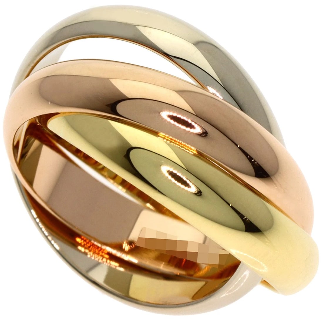 CARTIER TRINITY MM RING K18 YELLOW GOLD 18K PINK GOLD: CARTIER Trinity MM Ring K18 Yellow Gold 18K Pink Gold Brand: CARTIER Type: Ring Material: K18 Yellow Gold/18K Pink Gold/K18 White Gold, Color: Exterior Color Gold Size: 5 (US) Accessories: