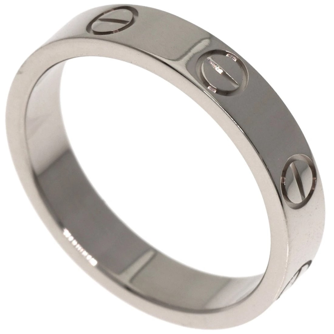 CARTIER LOVE RING RING K18 WHITE GOLD: CARTIER love ring Ring K18 White Gold Brand: CARTIER Type: Ring Material: K18 White Gold, Color: Exterior Color Silver Size: 5.25 (US) Accessories: None Accessories Notice: When purchasing