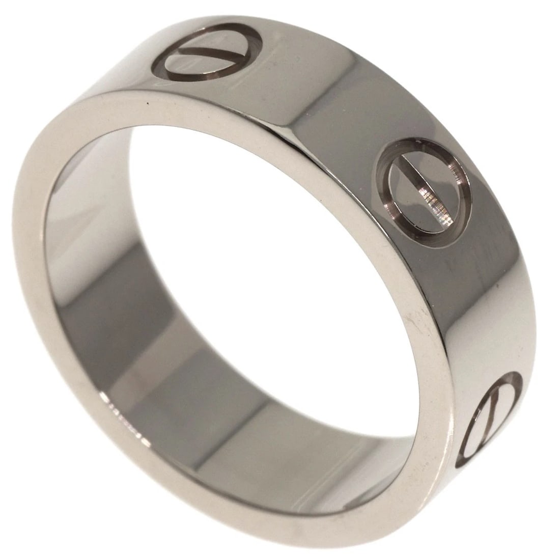 CARTIER LOVE RING RING K18 WHITE GOLD: CARTIER love ring Ring K18 White Gold Brand: CARTIER Type: Ring Material: K18 White Gold, Color: Exterior Color Silver Size: 5.25 (US) Accessories: None Accessories Notice: When purchasing