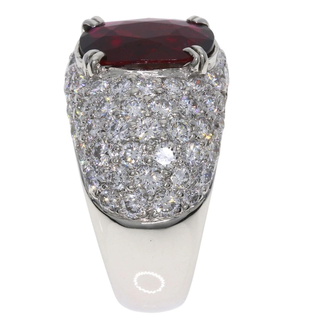 RUBY DIAMOND RING PLATINUM PT900: Ruby Diamond Ring Platinum PT900 Brand: SELECT JEWELRY Type: Ring Material: Platinum PT900, Color: Exterior Color Silver Size: 6.5 (US) Accessories: None Accessories Notice: When purchasing