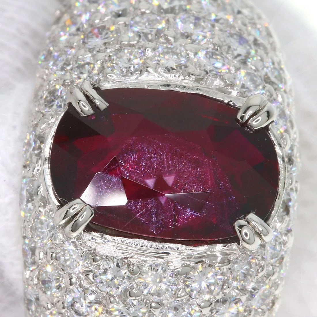 RUBY DIAMOND RING PLATINUM PT900 - 4