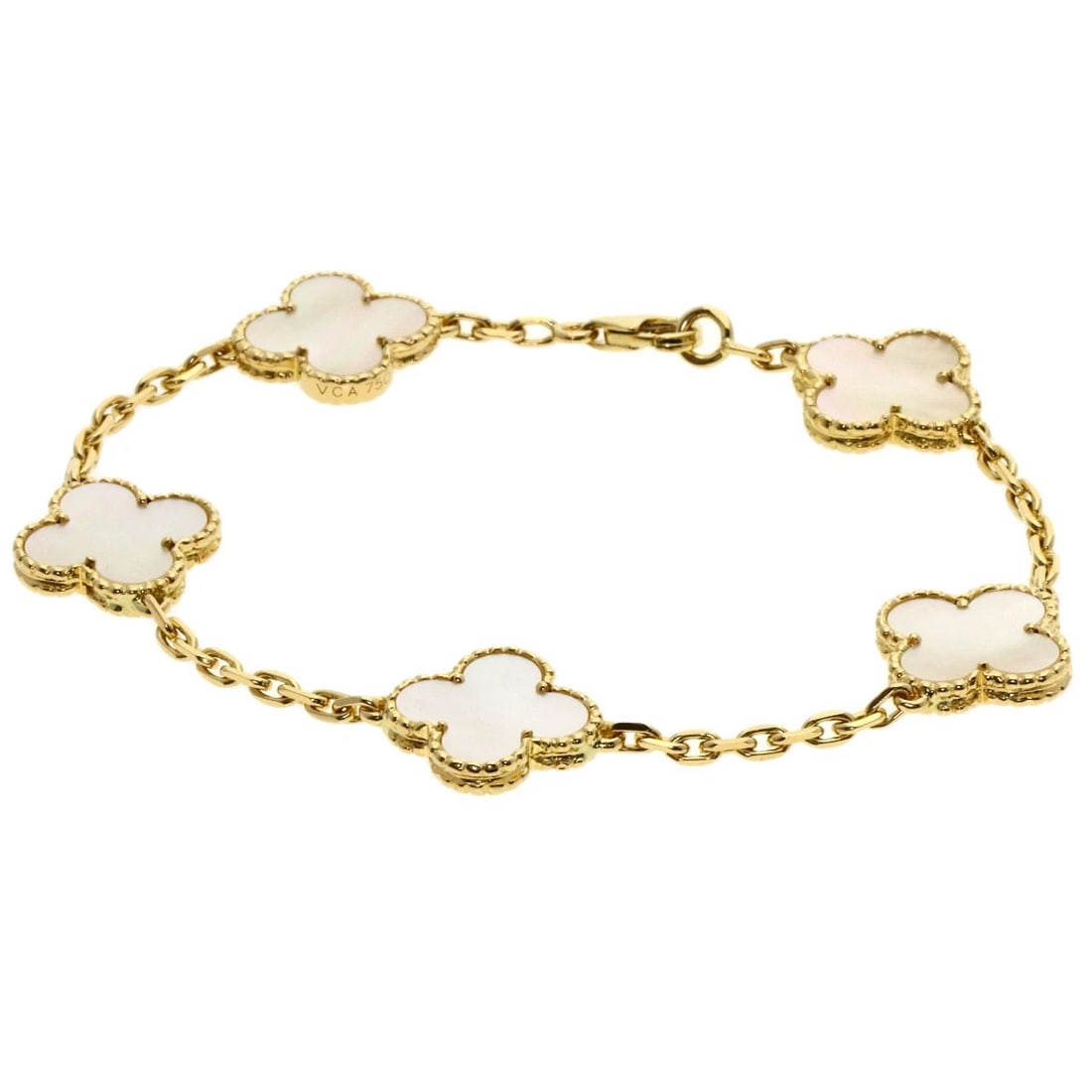 VAN CLEEF & ARPELS VINTAGE ALHAMBRA 5 MOTIF BRACELET (1 of 6)
