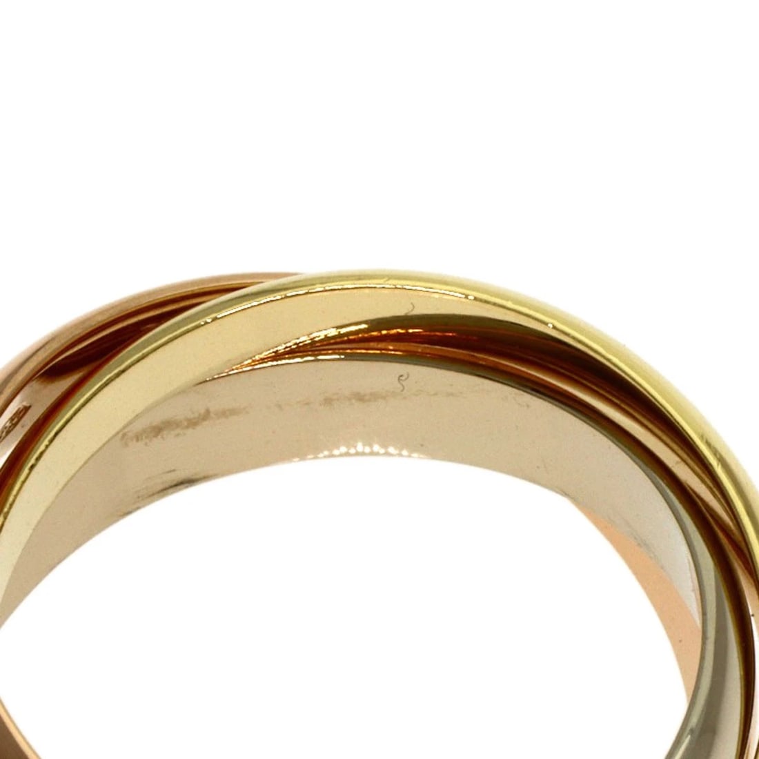 CARTIER TRINITY RING K18 YELLOW GOLD: CARTIER Trinity Ring K18 Yellow Gold Brand: CARTIER Type: Ring Material: K18 Yellow Gold/K18 White Gold/18K Pink Gold, Color: Exterior Color Gold Size: 5.75 (US) Accessories: None Accessor