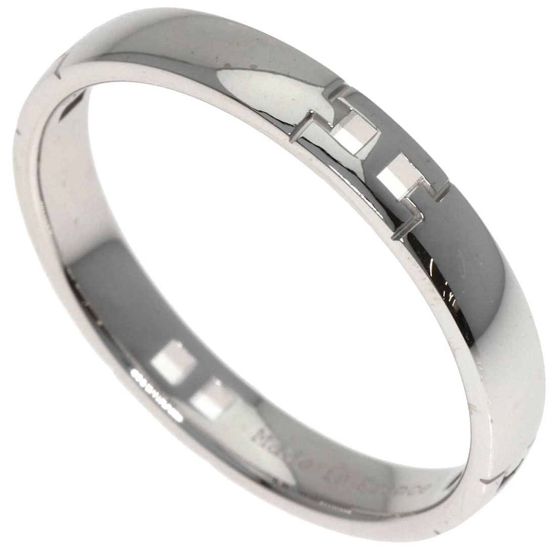 HERMES HERCULESRING K18 WHITE GOLD: HERMES HerculesRing K18 White Gold Brand: HERMES Type: Ring Material: K18 White Gold, Color: Exterior Color Silver Size: 10.25 (US) Accessories: None Accessories Notice: When purchasing