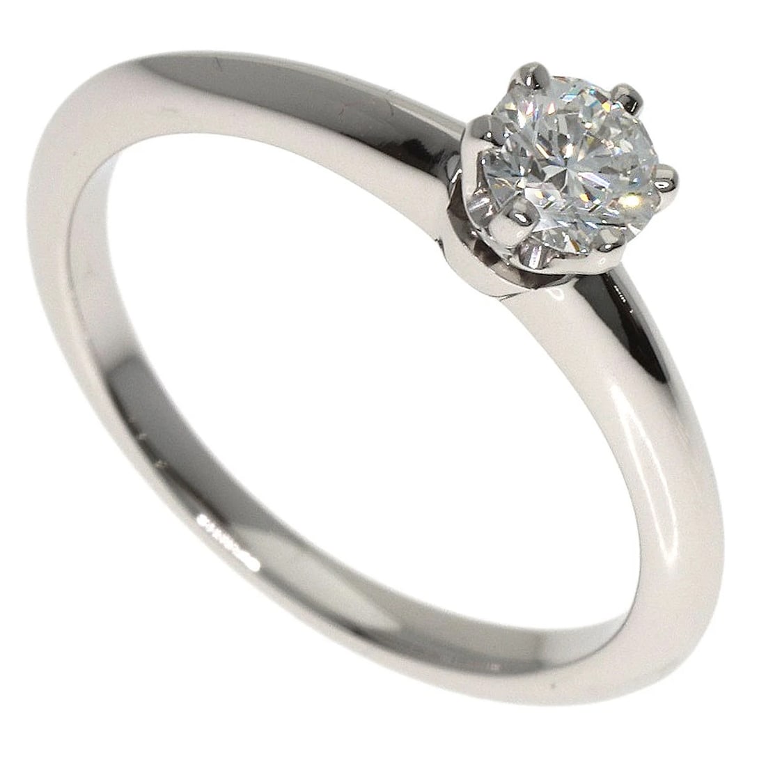 TIFFANY&CO. SOLITAIRE 1P DIAMOND RING: TIFFANY&Co. Solitaire 1P Diamond Ring Brand: TIFFANY&Co. Type: Ring Material: Platinum PT950, Main Stone/Creation Natural Color: Exterior Color Silver Size: 4.5 (US) Accessories: None Acce