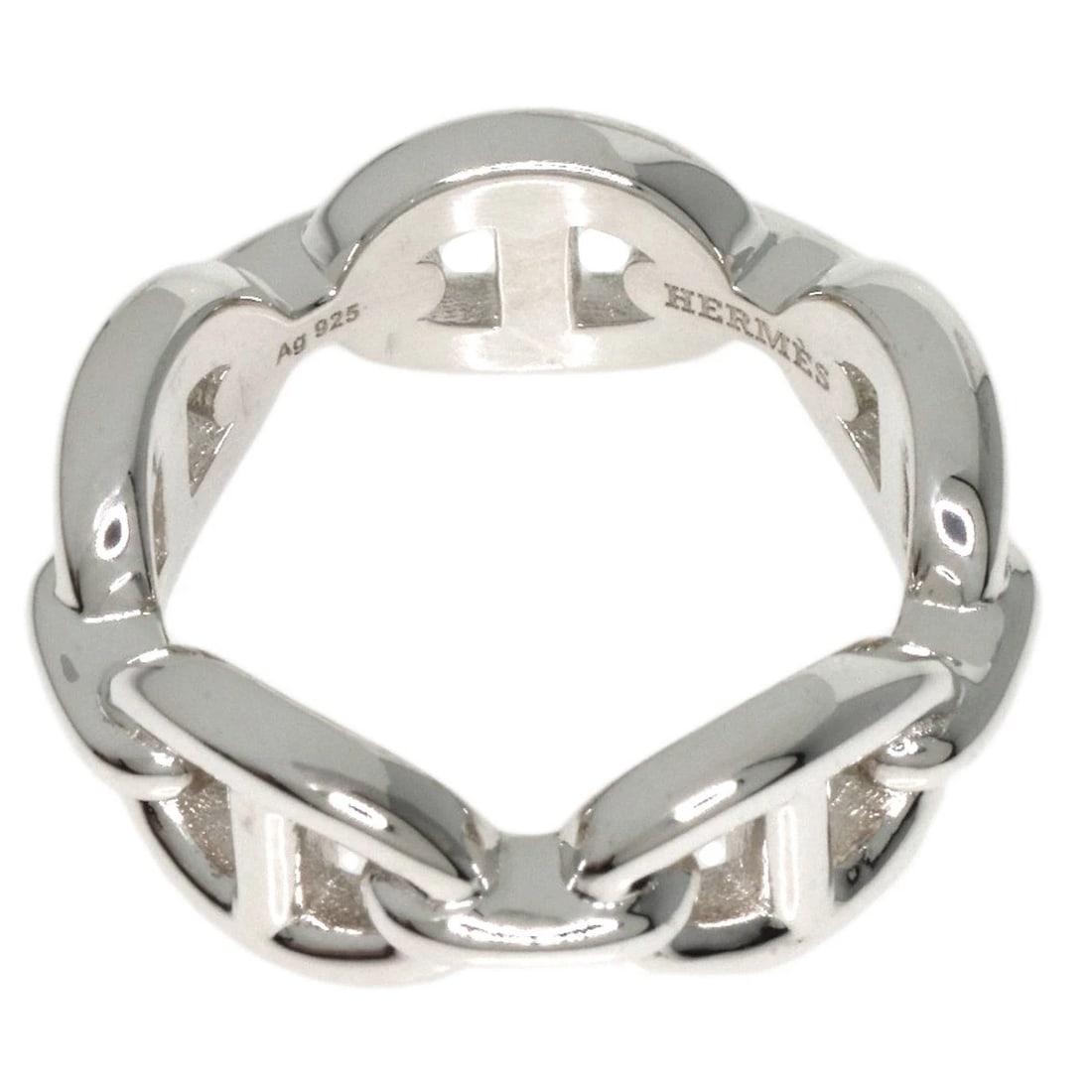 HERMES SHANE DUNKLE ENCHAINE RING SILVER - 2