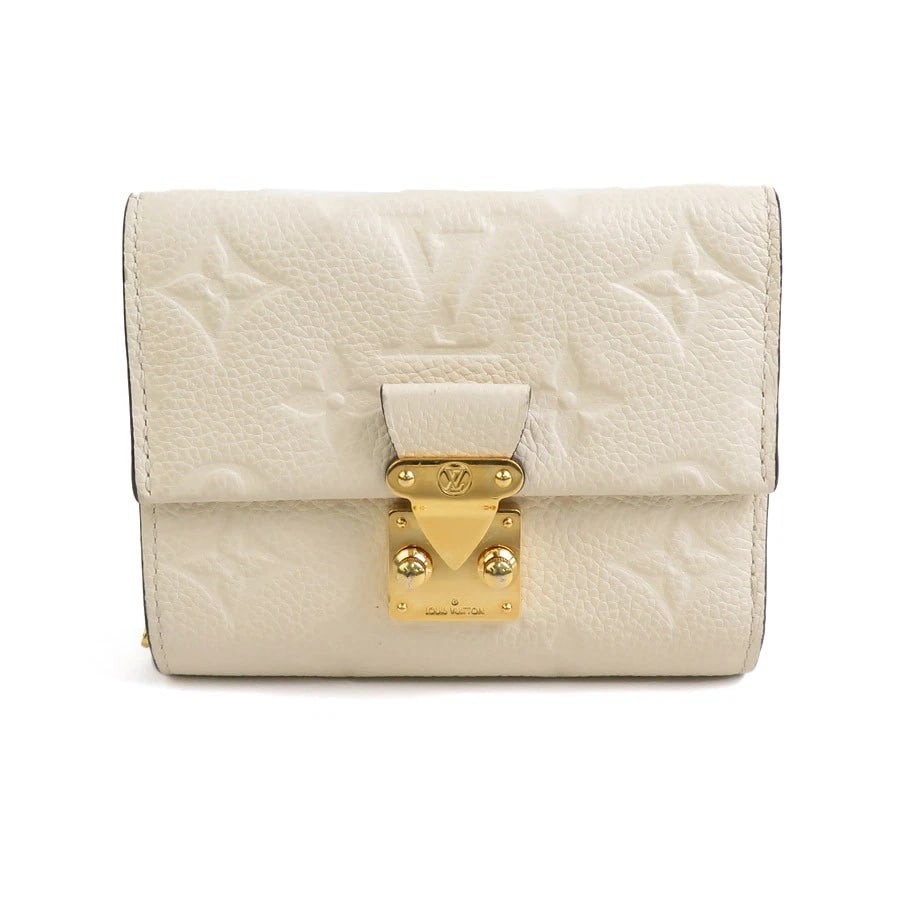 LOUIS VUITTON MONOGRAM EMPREINTE BIFOLD WALLET LIGHT BEIGE BIFOLD WALLET: LOUIS VUITTON Monogram Empreinte Bifold Wallet Light Beige Bifold Wallet Brand: LOUIS VUITTON Type: Bifold Wallet Material: Monogram Empreinte Leather Color: Claim Size: W:4.3inx H:3.5inx