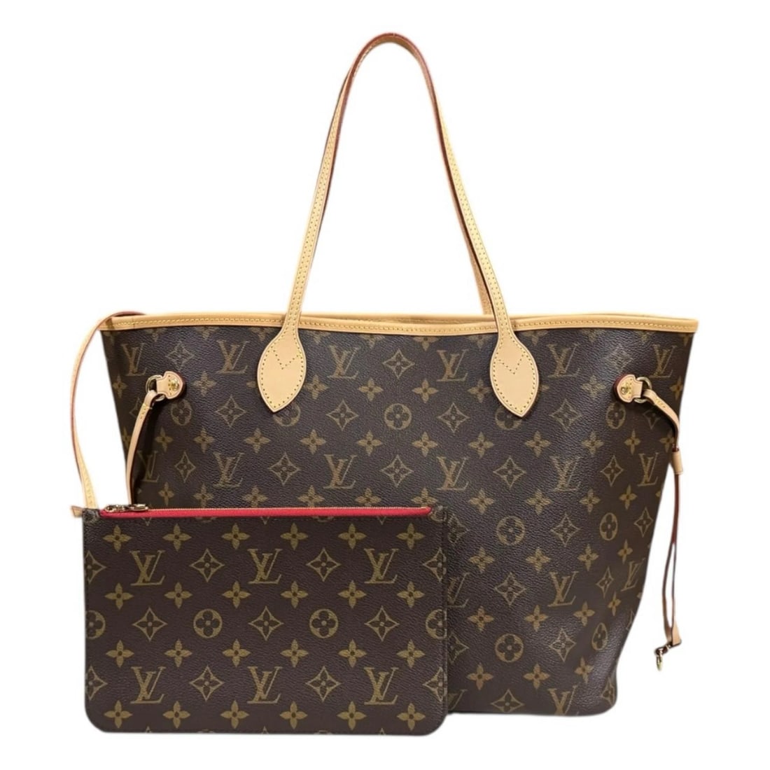 LOUIS VUITTON TOTE BAG MONOGRAM CANVAS NEVERFULL MM TOTE BAG: LOUIS VUITTON Tote Bag Monogram canvas Neverfull MM Tote Bag Brand: LOUIS VUITTON Type: Tote Bag Material: Exterior Material Monogram canvas Color: Brown / Slys Size: W12.2 x H11.0 x D6.7inch