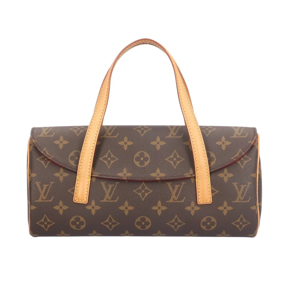 LOUIS VUITTON HANDBAG MONOGRAM CANVAS SONATINE HANDBAG: LOUIS VUITTON Handbag Monogram canvas Sonatine Handbag Brand: LOUIS VUITTON Type: Handbag Material: Exterior Material Monogram canvas Color: Brown Size: W11.2 x H5.5 x D2.6inch Handle:15.0inch