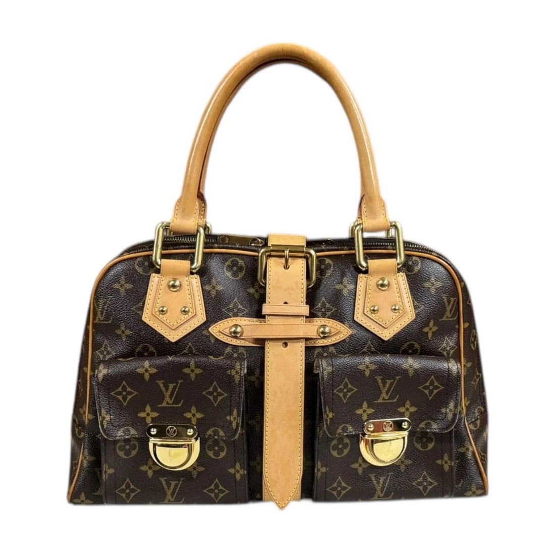 LOUIS VUITTON HANDBAG MONOGRAM CANVAS HANDBAG: LOUIS VUITTON Handbag Monogram canvas Handbag Brand: LOUIS VUITTON Type: Handbag Material: Exterior Material Monogram canvas Color: Brown Size: W15.0 x H9.4 x D5.1inch Handle:17.7inch Accessories