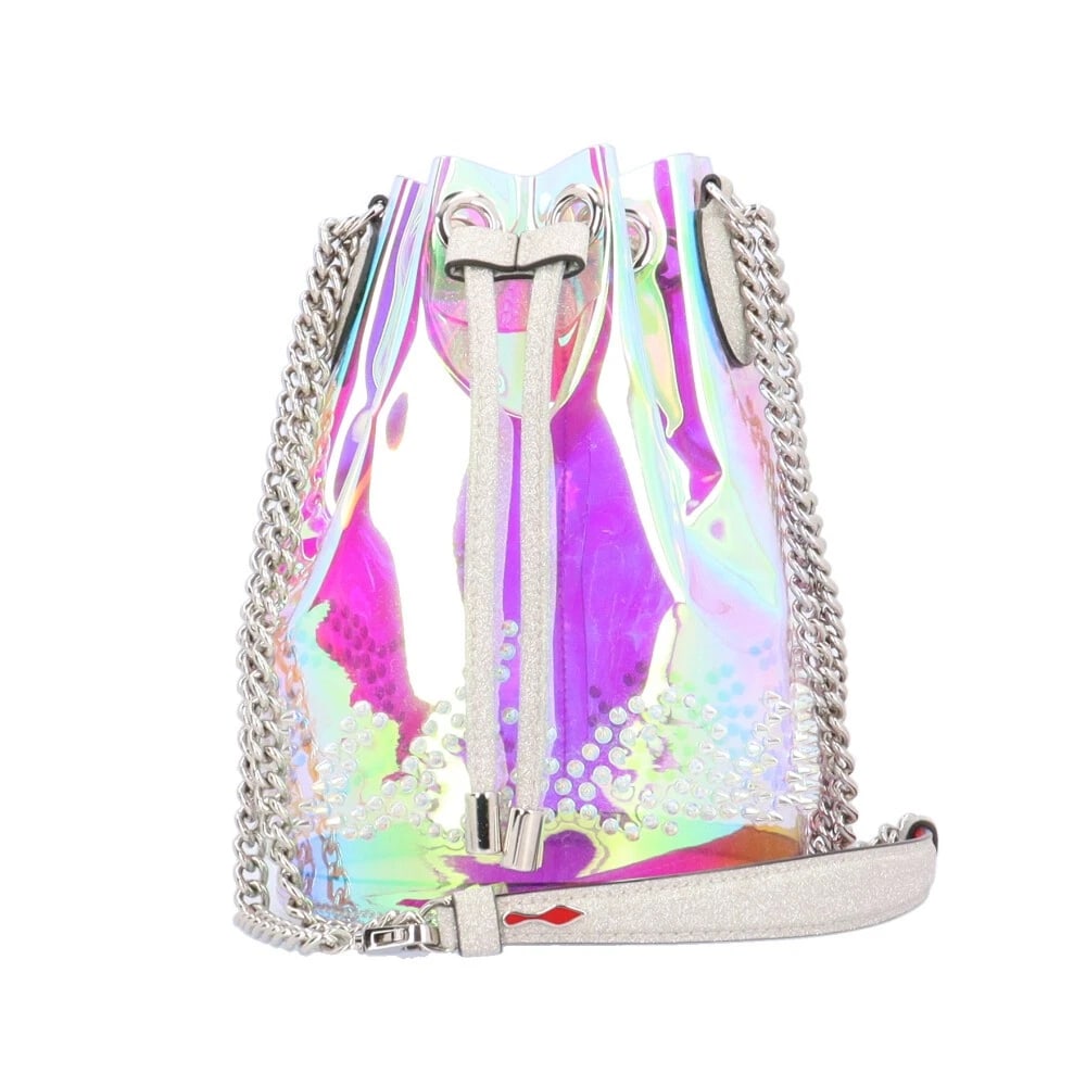 CHRISTIAN LOUBOUTIN SHOULDER BAG CROSS BODY PVC SHOULDER BAG: Christian Louboutin Shoulder Bag Cross Body PVC Shoulder Bag Brand: Christian Louboutin Type: Shoulder Bag Material: Exterior Material PVC Color: Silver / Aurora Size: W5.3 x H7.5 x D5.3inch Shoul