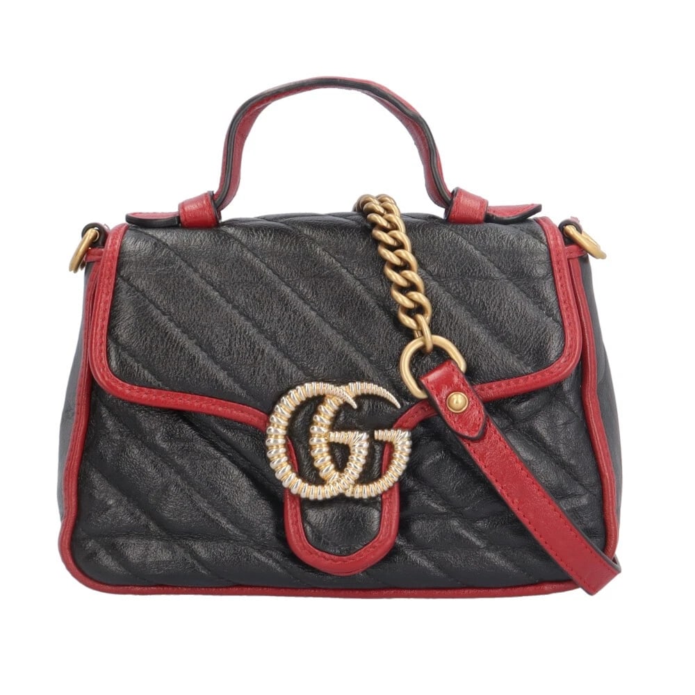GUCCI SHOULDER BAG CROSS BODY LEATHER 2WAY MINI TOP HANDLE BAG SHOULDER BAG (1 of 6)