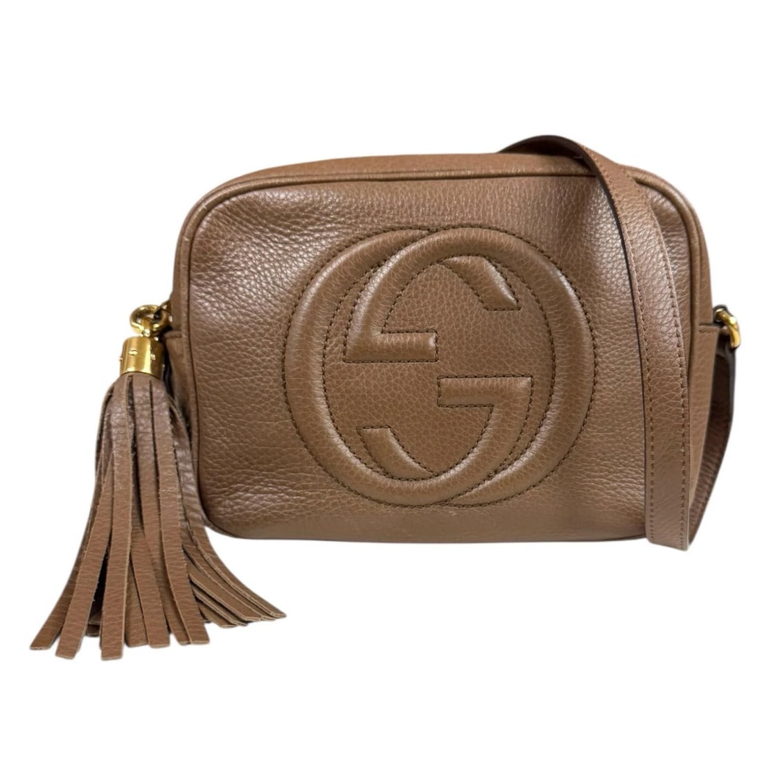 GUCCI SHOULDER BAG CROSS BODY LEATHER DISCO BAG SHOULDER BAG: GUCCI Shoulder Bag Cross Body leather Disco bag Shoulder Bag Brand: GUCCI Type: Shoulder Bag Material: Exterior Material leather Color: Brown Size: W8.1 x H5.9 x D3.0inch Shoulder:49.2inch Access