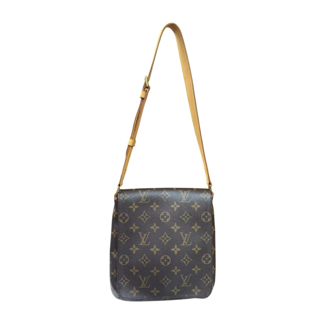 LOUIS VUITTON SHOULDER BAG MONOGRAM CANVAS SHOULDER BAG: LOUIS VUITTON Shoulder Bag Monogram canvas Shoulder Bag Brand: LOUIS VUITTON Type: Shoulder Bag Material: Exterior Material Monogram canvas Color: Brown Size: W9.1 x H9.3 x D1.6inch Shoulder:0.0in
