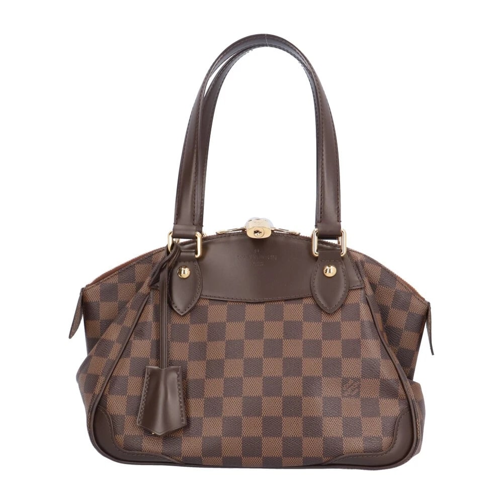LOUIS VUITTON HANDBAG DAMIER CANVAS DAMIER HANDBAG: LOUIS VUITTON Handbag Damier canvas Damier Handbag Brand: LOUIS VUITTON Type: Handbag Material: Exterior Material Damier canvas Color: Brown Size: W12.2 x H7.9 x D5.9inch Handle:18.5inch Accessor