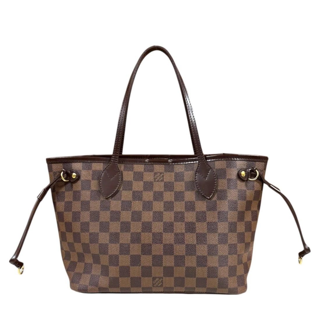 LOUIS VUITTON TOTE BAG DAMIER CANVAS NEVER FULL PM TOTE BAG: LOUIS VUITTON Tote Bag Damier canvas Never full PM Tote Bag Brand: LOUIS VUITTON Type: Tote Bag Material: Exterior Material Damier canvas Color: Brown Size: W11.0 x H8.5 x D4.7inch Handle:16.5inch