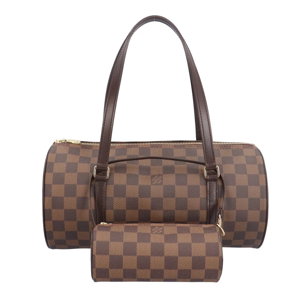 LOUIS VUITTON HANDBAG DAMIER CANVAS PAPILLON 30 HANDBAG: LOUIS VUITTON Handbag Damier canvas Papillon 30 Handbag Brand: LOUIS VUITTON Type: Handbag Material: Exterior Material Damier canvas Color: Brown Size: W11.8 x H5.9 x D5.9inch Handle:19.3inch Acc