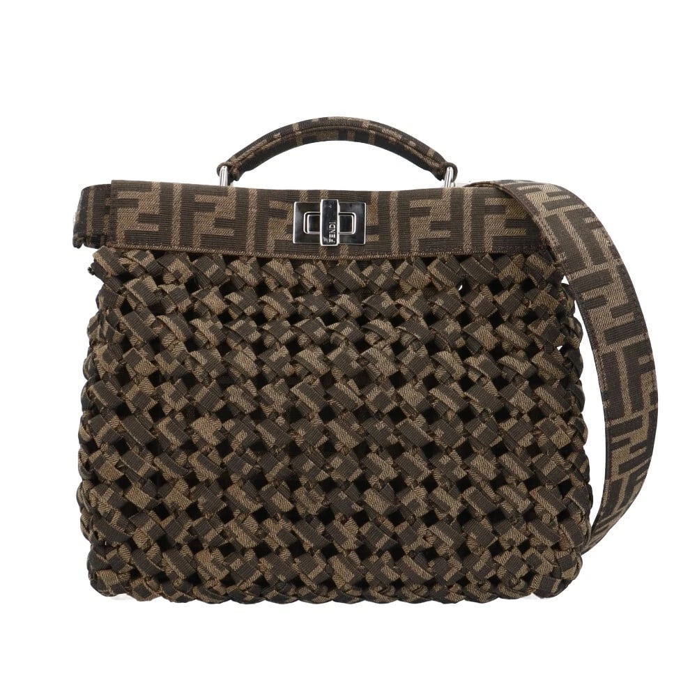 FENDI SHOULDER BAG CROSS BODY 2WAY SHOULDER BAG: FENDI Shoulder Bag Cross Body 2way Shoulder Bag Brand: FENDI Type: Shoulder Bag Material: Exterior Material Jacquard Color: Brown / black Size: W10.6 x H9.1 x D2.8inch Handle:7.1inch
