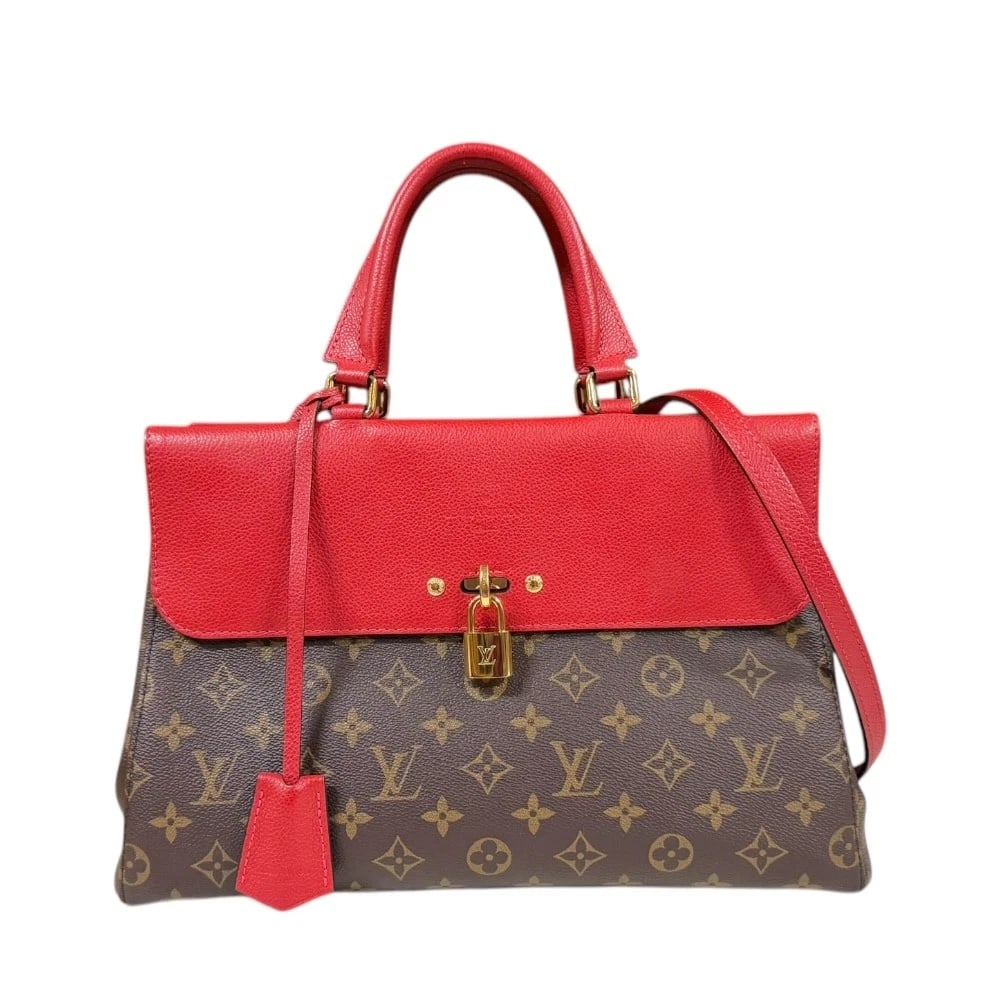 LOUIS VUITTON SHOULDER BAG MONOGRAM CANVAS SHOULDER BAG: LOUIS VUITTON Shoulder Bag Monogram canvas Shoulder Bag Brand: LOUIS VUITTON Type: Shoulder Bag Material: Exterior Material Monogram canvas Color: Brown / Red Size: W13.0 x H8.5 x D4.9inch