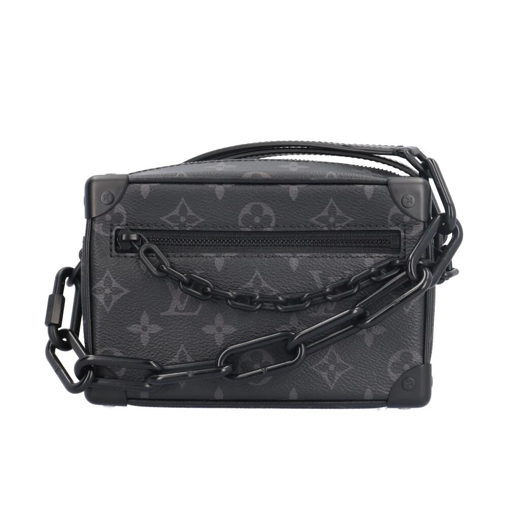 LOUIS VUITTON SHOULDER BAG MONOGRAM ECLIPSE MINI SOFT TRUNK SHOULDER BAG: LOUIS VUITTON Shoulder Bag Monogram Eclipse Mini soft trunk Shoulder Bag Brand: LOUIS VUITTON Type: Shoulder Bag Material: Exterior Material Monogram Eclipse Color: black / gray Size: W7.1 x H4.7