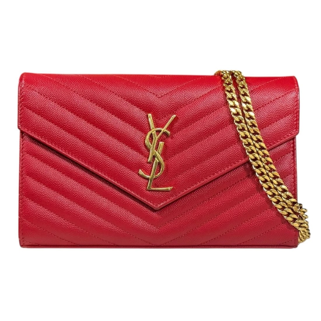 SAINT LAURENT SHOULDER BAG LEATHER CHAIN WALLET CASSANDRA CLASSIC SHOULDER BAG (1 of 8)