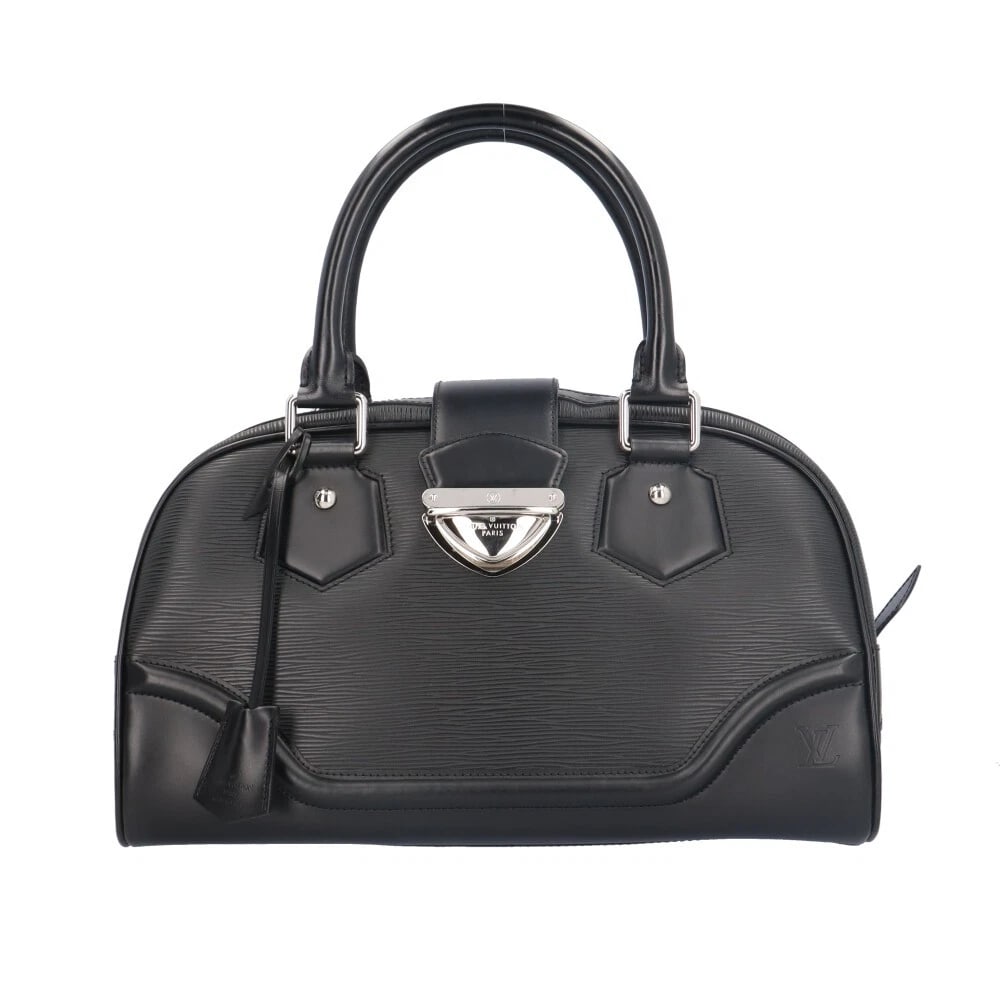 LOUIS VUITTON HANDBAG EPI LEATHER BOWLING MONTAIGNE GM HANDBAG: LOUIS VUITTON Handbag Epi Leather Bowling Montaigne GM Handbag Brand: LOUIS VUITTON Type: Handbag Material: Exterior Material Epi Leather Color: black Size: W14.4 x H9.1 x D6.7inch Handle:17.3inch