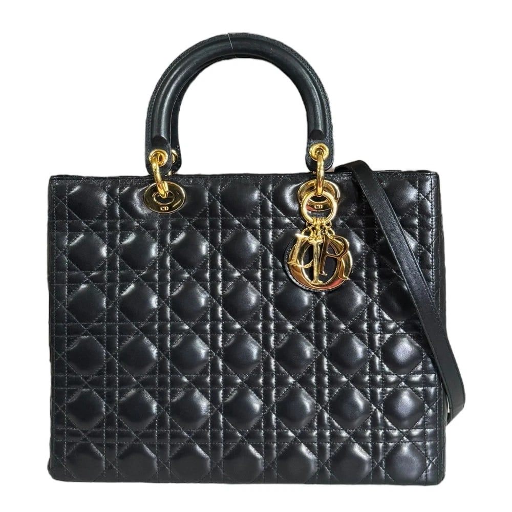 DIOR SHOULDER BAG LEATHER 2WAY CANAGE LADY DIOR SHOULDER BAG (1 of 9)