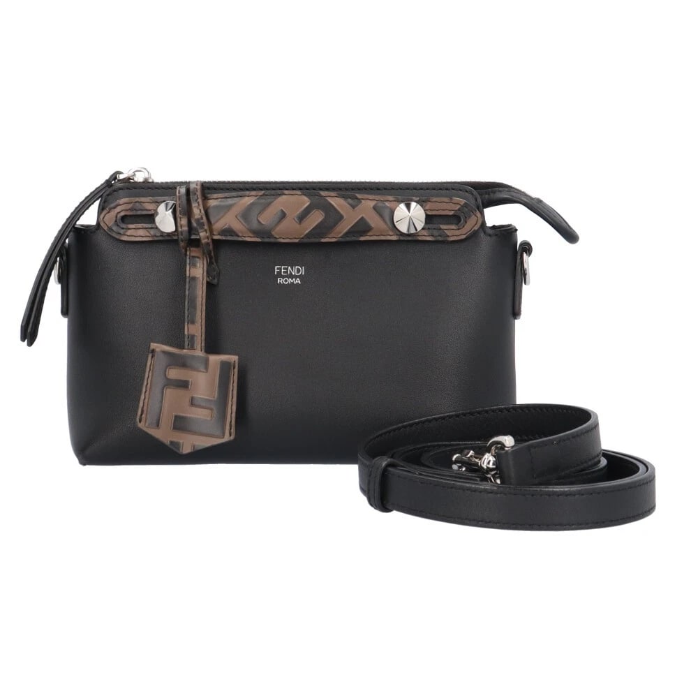FENDI SHOULDER BAG CROSS BODY LEATHER SHOULDER BAG: FENDI Shoulder Bag Cross Body leather Shoulder Bag Brand: FENDI Type: Shoulder Bag Material: Exterior Material leather Color: black / Brown Size: W7.5 x H4.9 x D3.3inch Handle:5.5inch Shoulder:39.