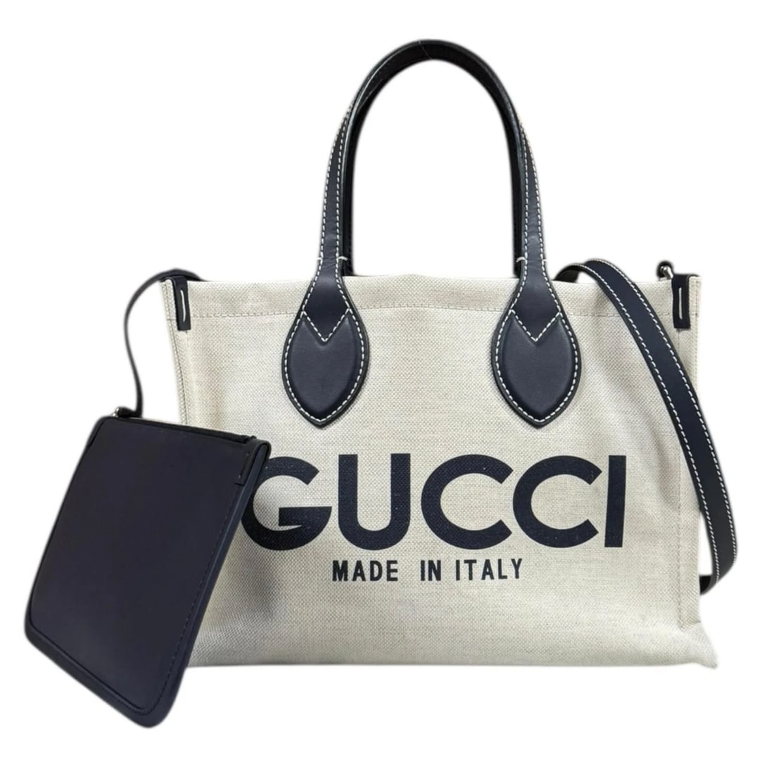 GUCCI JAPAN LIMITED SHOULDER BAG CANVAS LEATHER PRINTED TOTE MINI SHOULDER BAG: GUCCI Japan limited Shoulder Bag canvas leather Printed Tote Mini Shoulder Bag Brand: GUCCI Type: Shoulder Bag Material: Exterior Material canvas Color: beige / Navy Size: W10.6 x H7.5 x