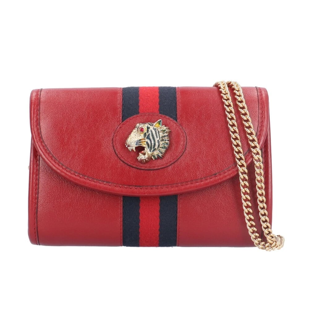 GUCCI SHOULDER BAG CROSS BODY LEATHER CHAIN SHOULDER BAG: GUCCI Shoulder Bag Cross Body leather Chain Shoulder Bag Brand: GUCCI Type: Shoulder Bag Material: Exterior Material leather Color: Red Size: W7.1 x H4.7 x D1.6inch Shoulder:47.6inch 