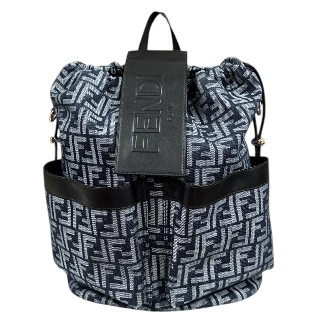 FENDI BACKPACK Â· DAYPACK FABRIC LEATHER BACKPACK Â· DAYPACK: FENDI Backpack Â· Daypack fabric leather Backpack Â· Daypack Brand: FENDI Type: Backpack Â· Daypack Material: Exterior Material fabric Color: Navy / black Size: W11.8 x H16.5 x D5.9inch Hand