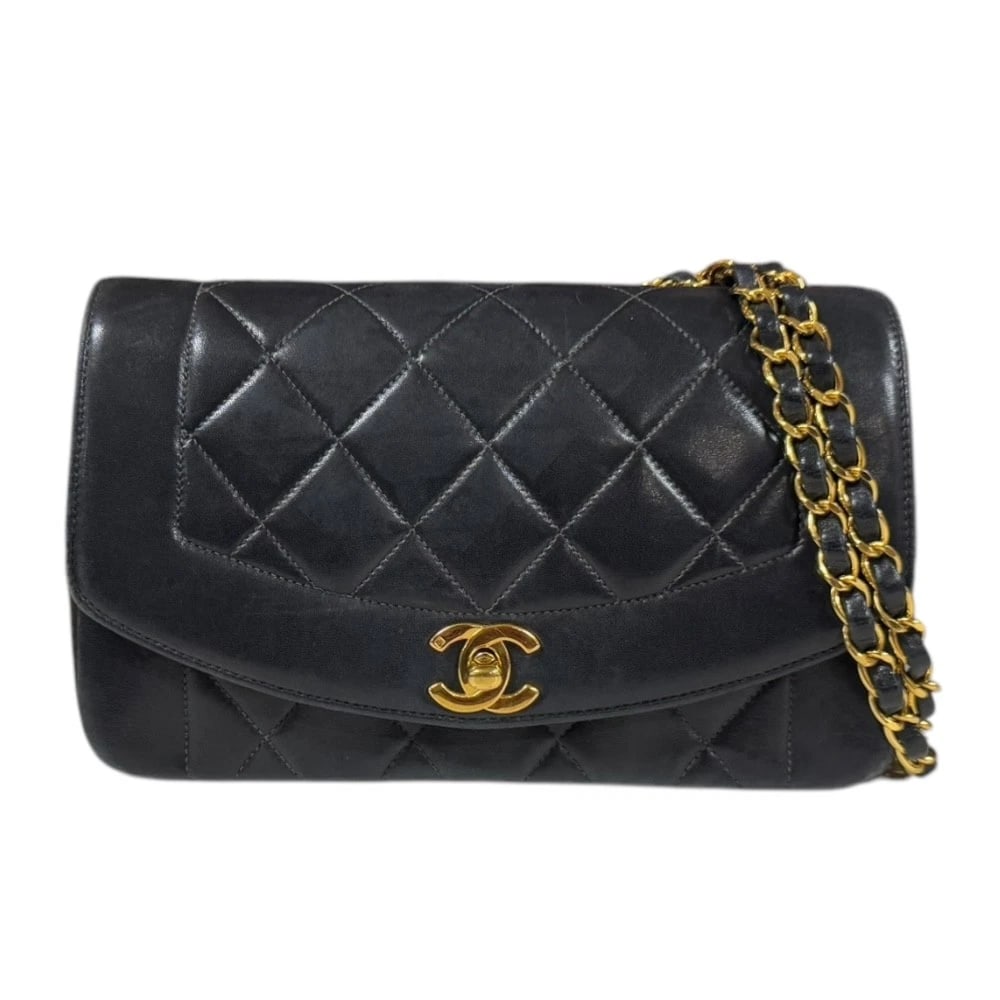 CHANEL SHOULDER BAG LAMBSKIN CHAIN MATRASSE DIANA SHOULDER BAG (1 of 8)